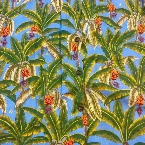 Reyn Spooner Hawaiian Shirt Men’s Size Large Classic Short Sleeve Tropical Rayon - Picture 4 of 6